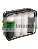 Козметична чанта за пътуване самолет с контейнери